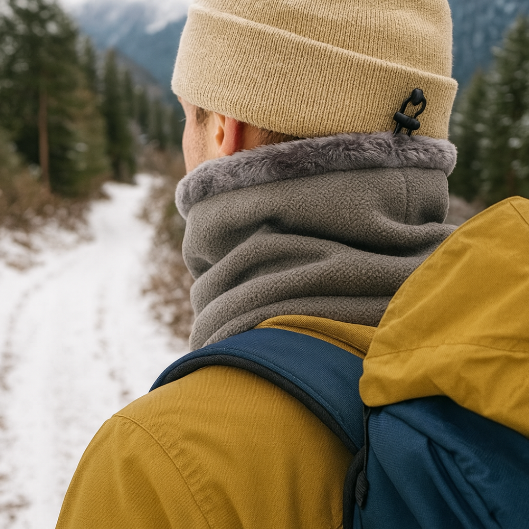 Fleece Nekwarmer met Verstelkoord Wintersport Multifunctioneel Gezichtsbescherming Outdoor Activiteiten