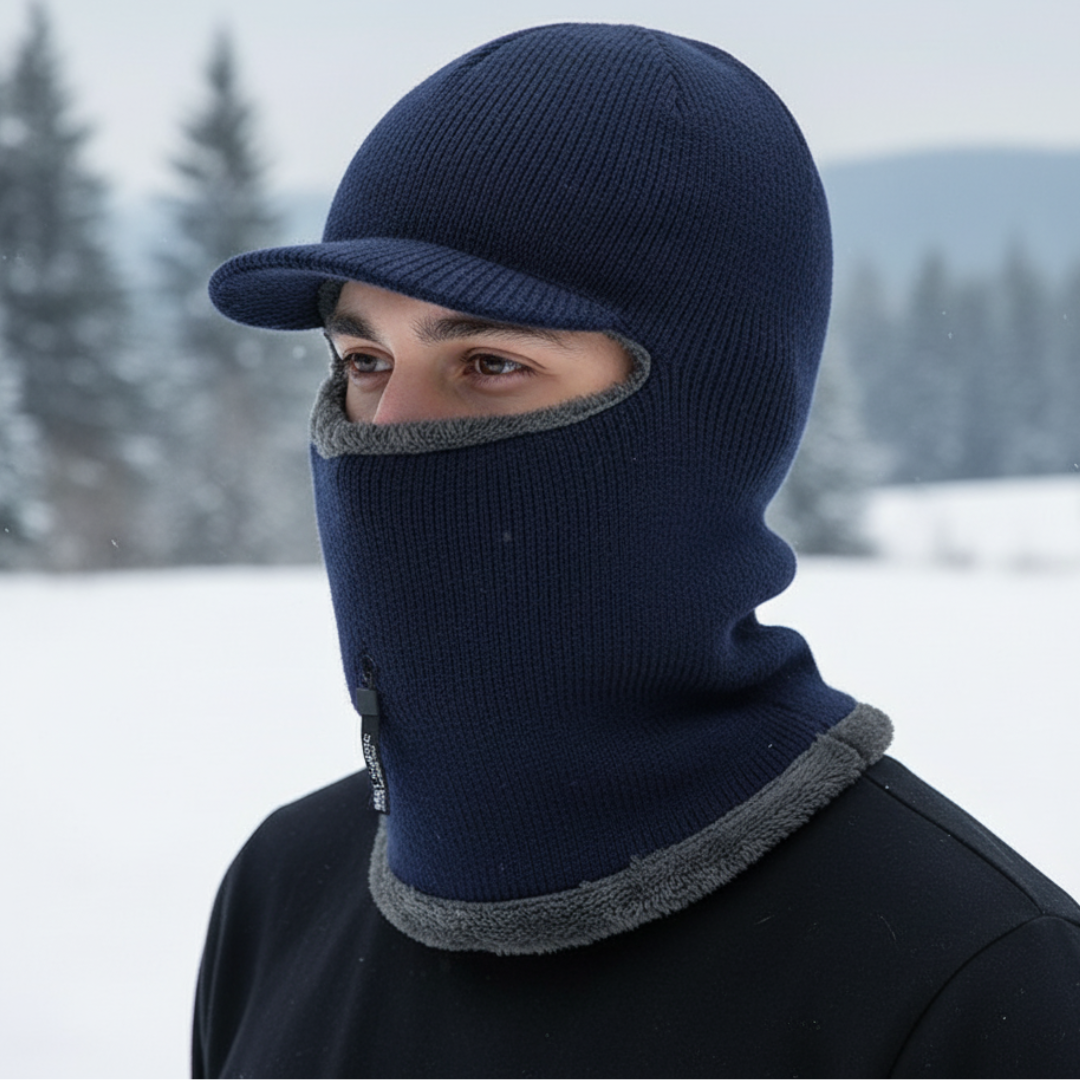 Gebreide Wintermuts met Fleecevoering en Gezichtsbescherming Unisex Windbestendig voor Ski Fiets Outdoor