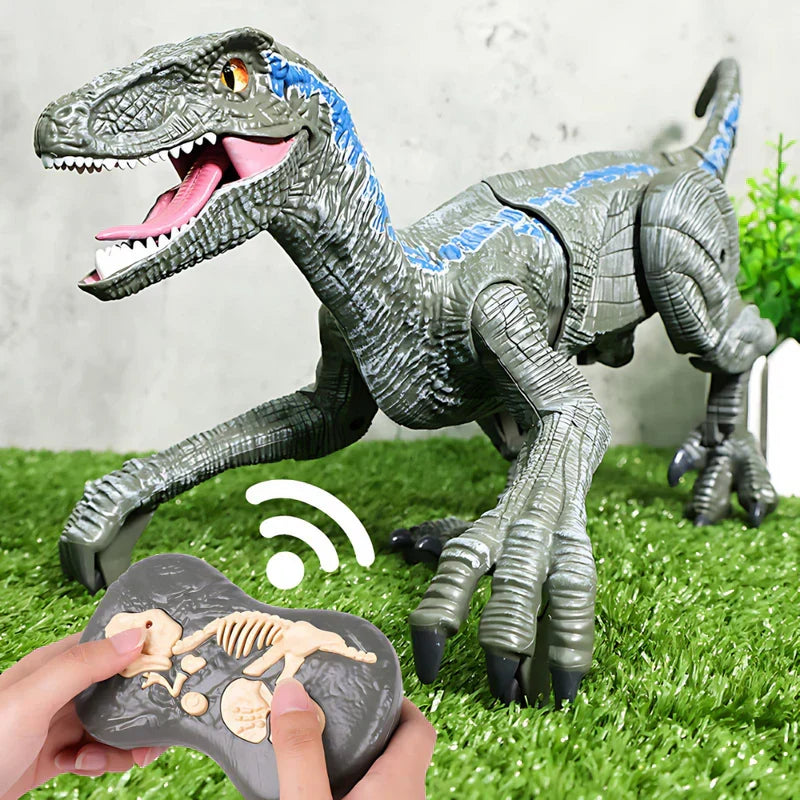 Bestuurbare Prehistorische Speeldino met Mistfunctie - Bewegende Robot Dino voor Kinderen - Oplaadbaar met Afstandsbediening - Dinosaurus Speelgoed met Geluid en Lichteffecten