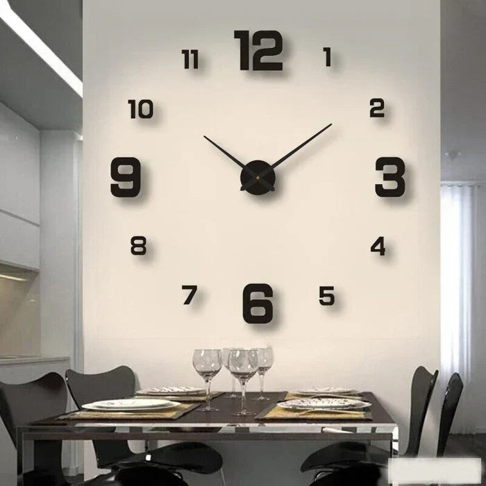 DIY Wandklok met Losse Cijfers 60-130cm Zwart Zilver Goud Fluorescerend Modern Design Woonkamer Interieur