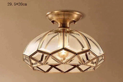 Koperen Plafondlamp Minimalistisch Design Hal Slaapkamer Woonkamer LED Verlichting Opbouwmontage E27