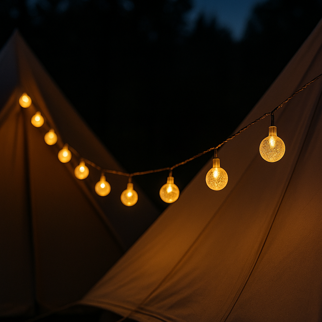 Solar LED Lichtsnoer 10 Meter Warm Wit Waterbestendig Buiten Tuin Camping Terras Feestverlichting Sfeerverlichting