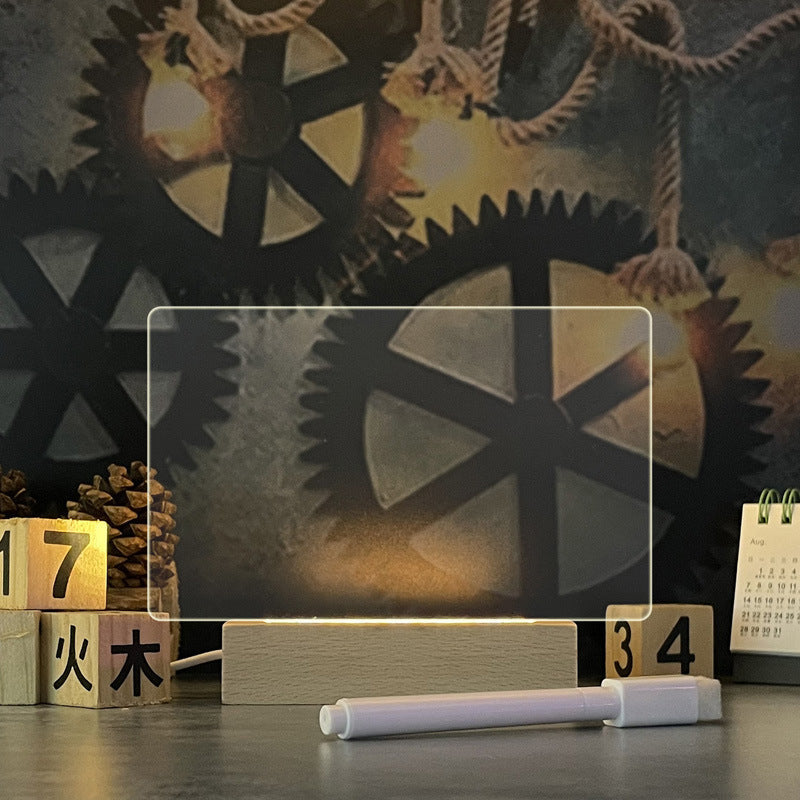 Schrijfbaar Nachtlampje met LED-Verlichting - Creatief Memobord voor Berichten en Notities