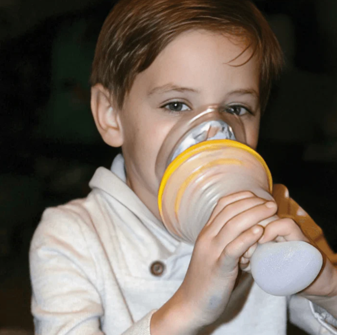 Luchtweghelper Set met 3 Maskers en Draagtas voor Kinderen Volwassenen Noodhulp Ademhalingsondersteuning