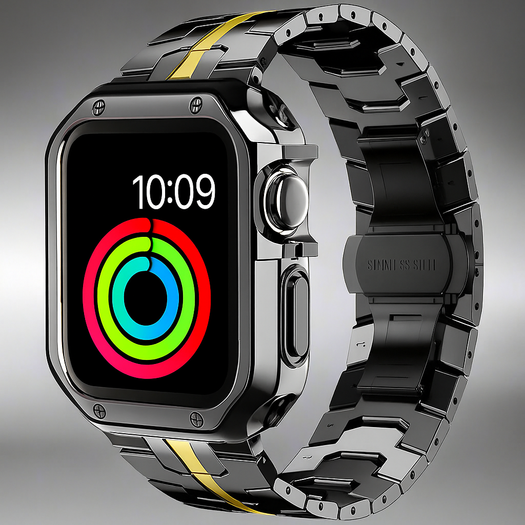 Titanium Horloge Beschermset Smartwatch Band Case 42mm 46mm 49mm Sportbandje Metalen Schakel Armband