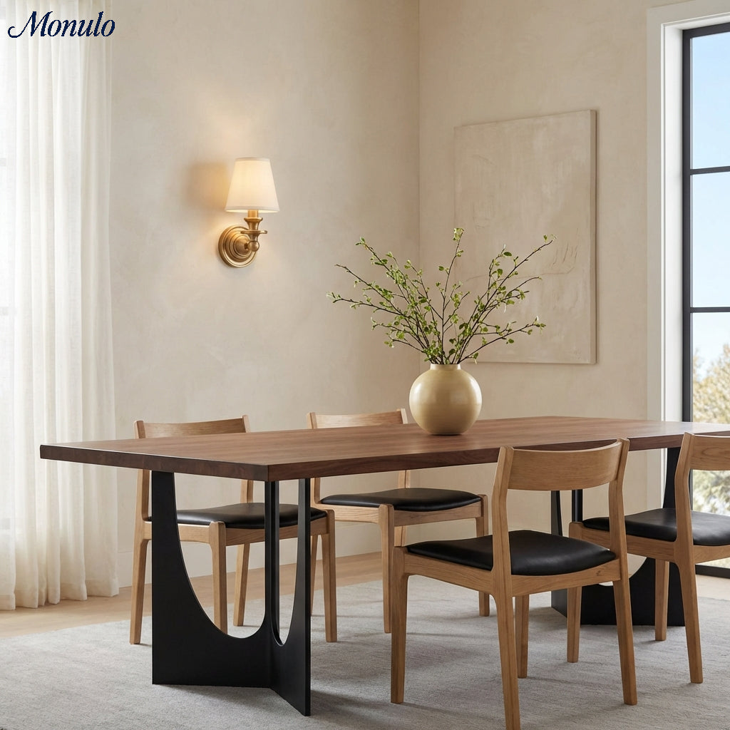 Wandlamp met stoffen kap en zwanenhalsarm - smeedijzeren armatuur met verstelbare leeslamp