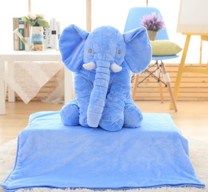 Pluche Olifant Knuffel Kussen voor Kinderen - Zachte Babykamer Decoratie in 60 of 80 cm voor Fotoshoots