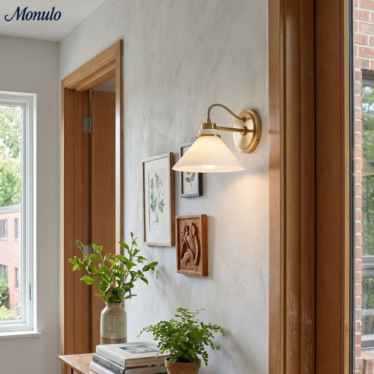 Globe Wandlamp met Gebogen Arm - Moderne Industriële Verlichting voor Badkamer, Slaapkamer en Gang