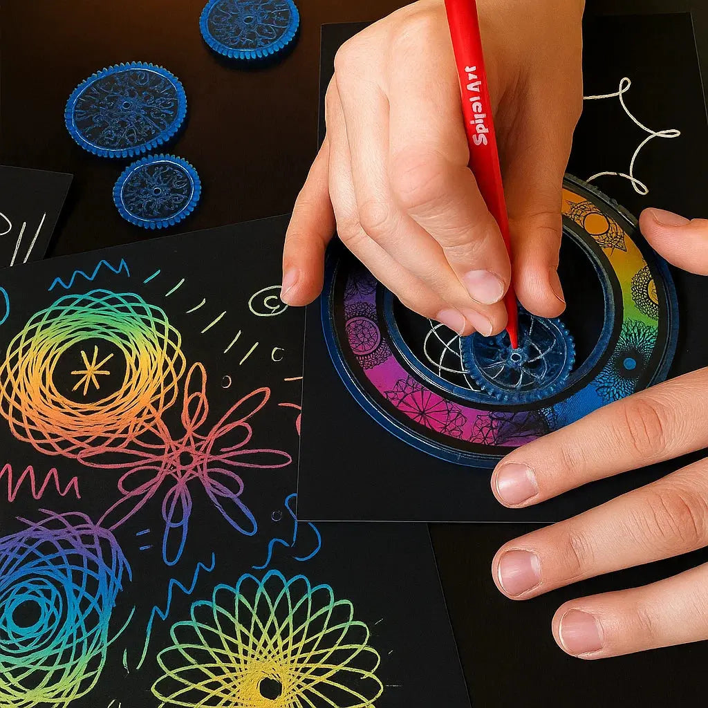 22-Delige Spirograaf Liniaalset voor Creatief Tekenen - Geometrische Patronen & Kaartenontwerp - ABS Kunststof Tekeninstrument voor Kinderen en Volwassenen
