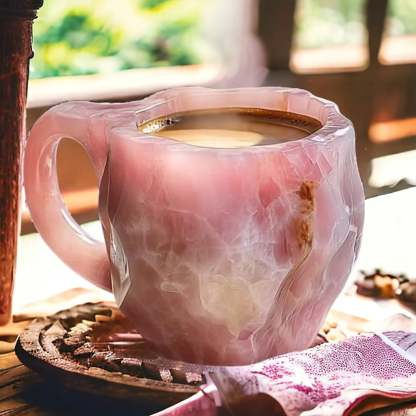 Design Drinkbeker met Kristalstructuur - Luxe Kop voor Koffie, Thee & Koude Dranken