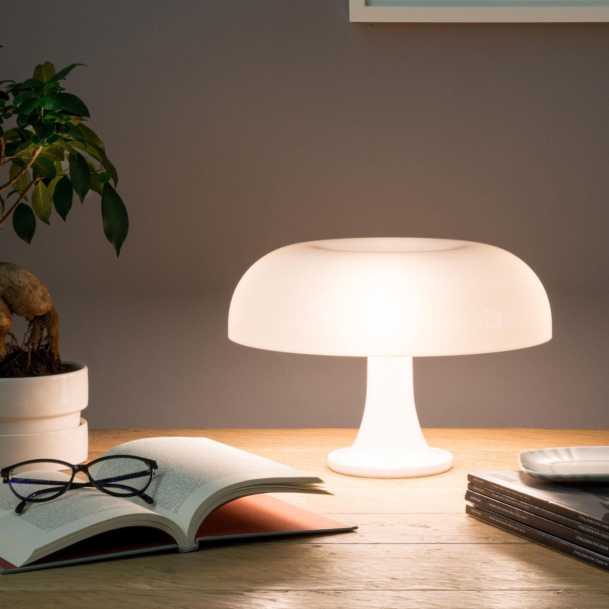 Retro Paddenstoellamp LED Dimbaar Tafellamp Warm Wit Verlichting Scandinavisch Design