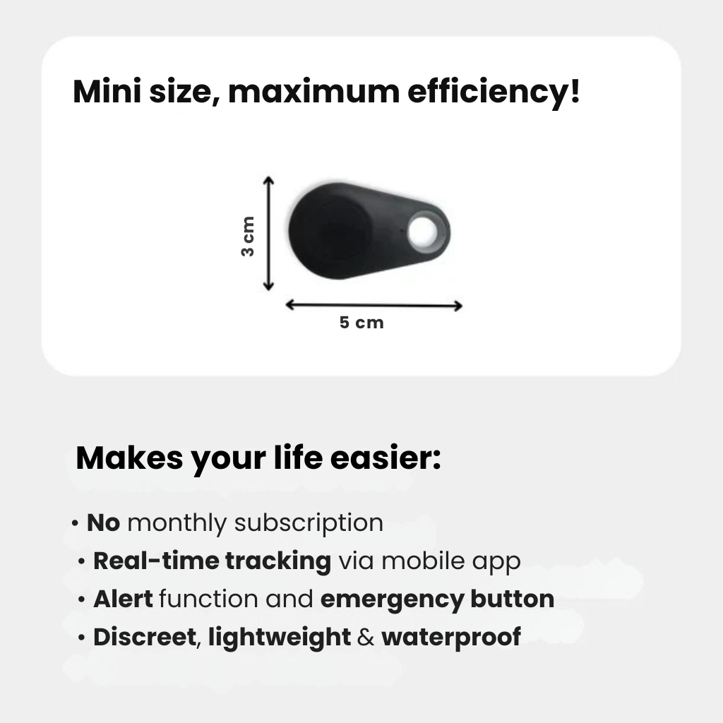 Mini GPS Tracker Bagage Koffer Waterdicht Live Locatie SOS-Alarm Compact Oplaadbaar Reizen