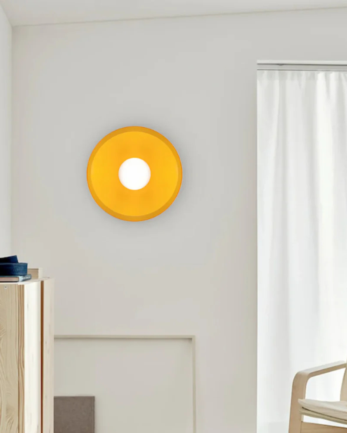 Moderne ronde plafondlamp van glas en ijzer - minimalistische designlamp voor woonkamer en slaapkamer met warme lichtkleur