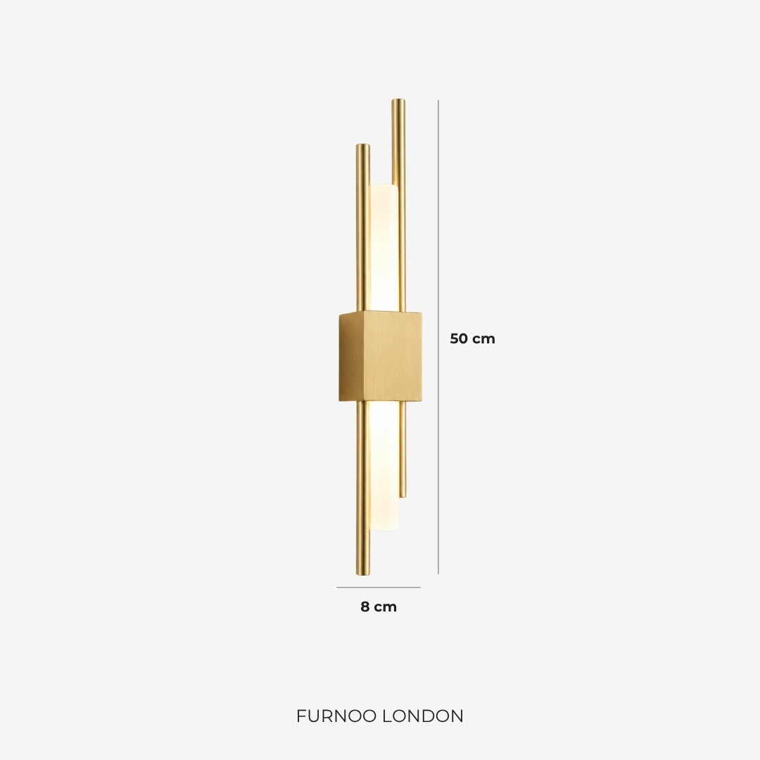 Scandinavische Minimalistische Wandlamp - Modern Verticaal Design met Gerichte LED-Verlichting - Zwart Goud