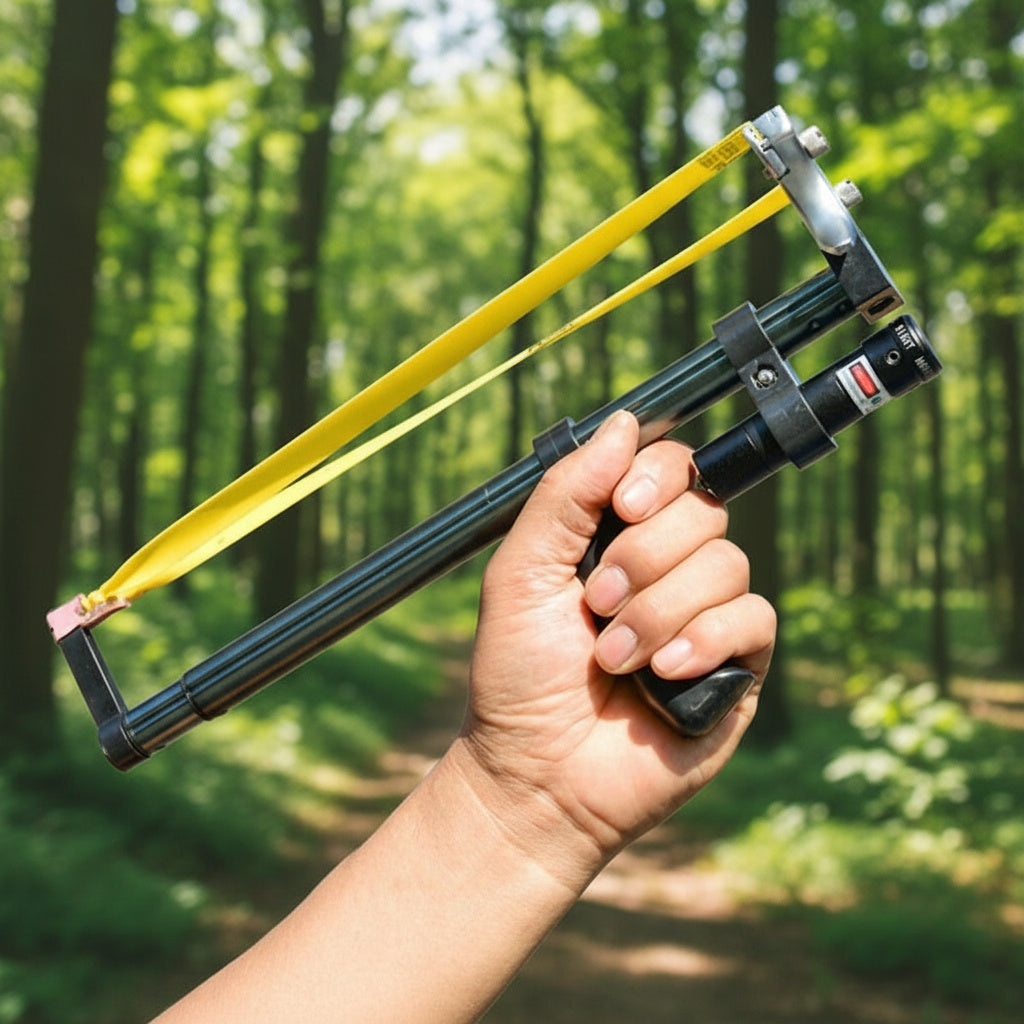 Telescopische Katapult met Laservisier - Krachtige Precisiekatapult voor Outdoorgebruik
