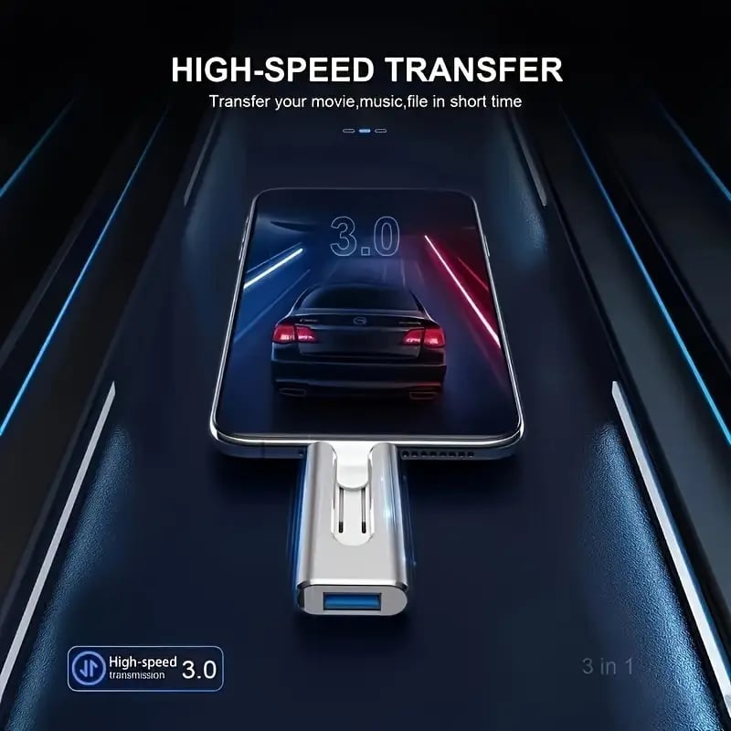 USB Stick 256GB Metaal USB 3.0 80 MB/s Compact 40 Gram Vier Kleuren