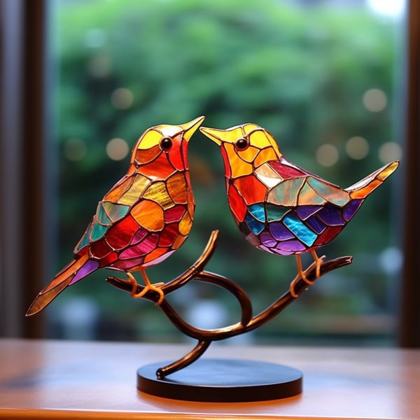 Metalen Vogelsculptuur Decoratief Ornament voor Woonkamer Interieur Wandplank Siertafel met Elegant Design