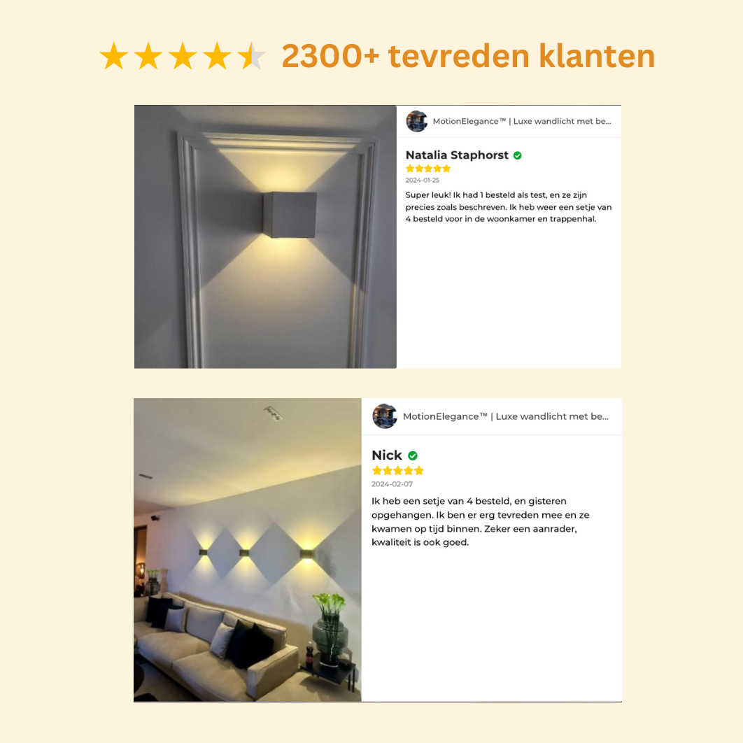 Draadloze Wandlamp met Sensor & USB Oplaadbaar - LED Sfeerverlichting voor Gang, Slaapkamer, Kast & Trap | Instelbare Lichtmodi