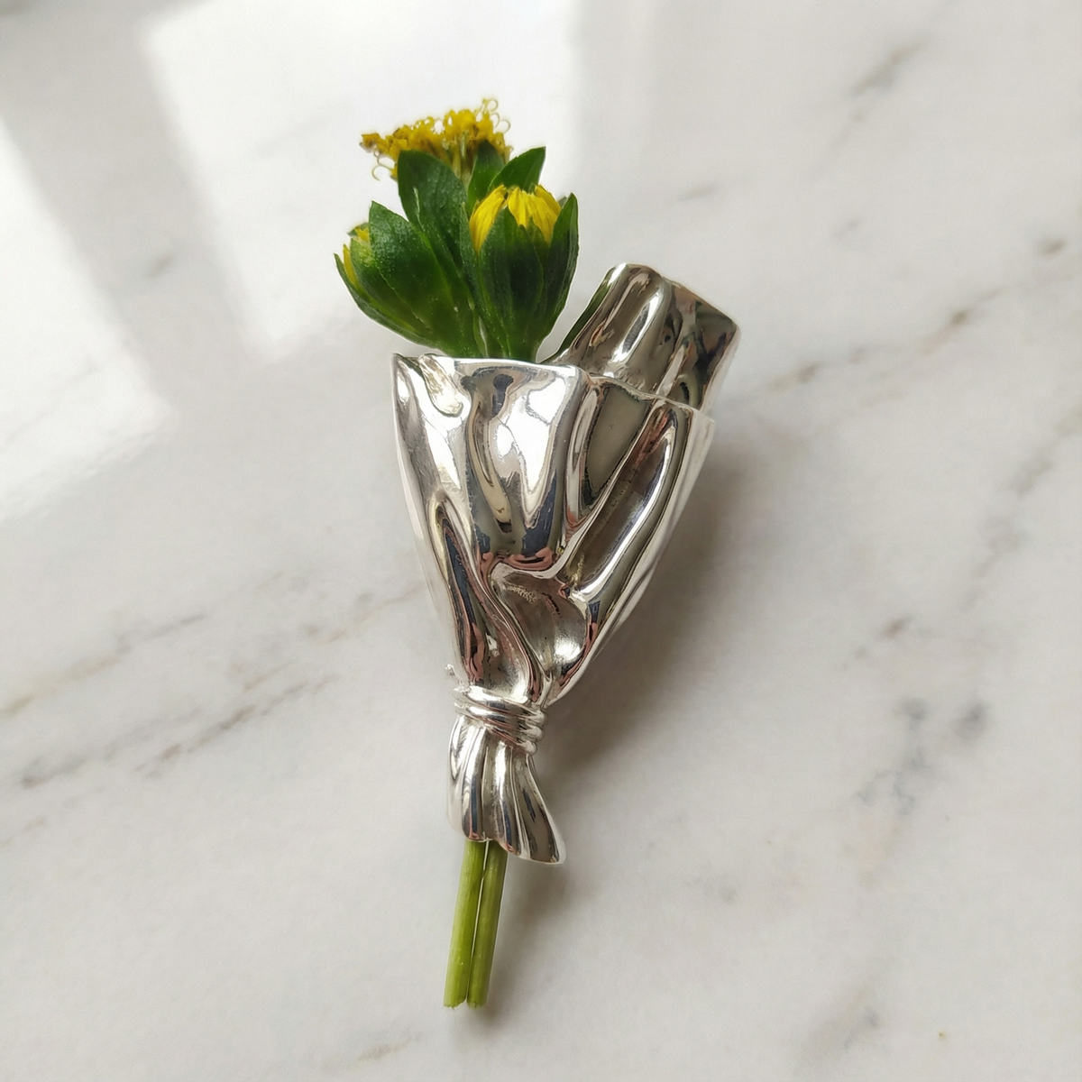 Draagbare Bloemenvaas Broche - Mini Vaasje voor Verse Bloemen