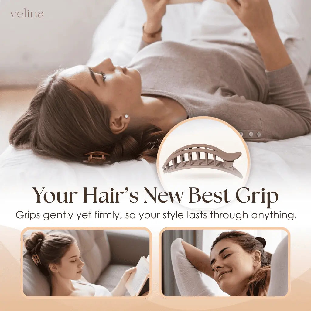 Platte Haarclips Set van 4 - Comfortabel Ontwerp Zonder Drukpunten