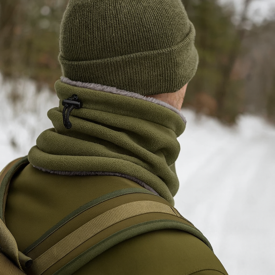 Fleece Nekwarmer met Verstelkoord Wintersport Multifunctioneel Gezichtsbescherming Outdoor Activiteiten