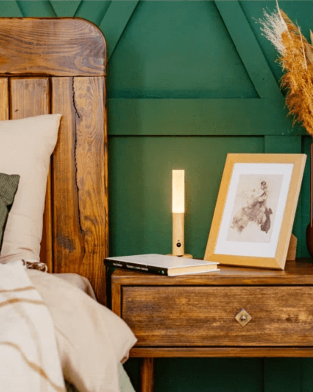 Oplaadbare Houten Wandlamp met Bewegingssensor - Dimbaar LED Nachtlampje voor Hal Gang Slaapkamer