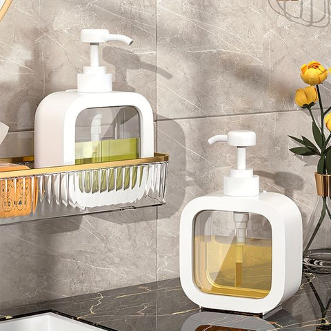 Minimalistische zeepdispenser voor badkamer en keuken met Scandinavisch design