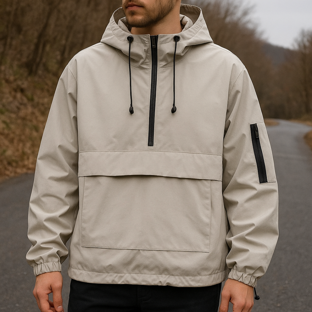 Waterdichte Parka met Capuchon en Kangoeroe Zak Dames Winter Regenjas Windbestendig Outdoorjas Functioneel