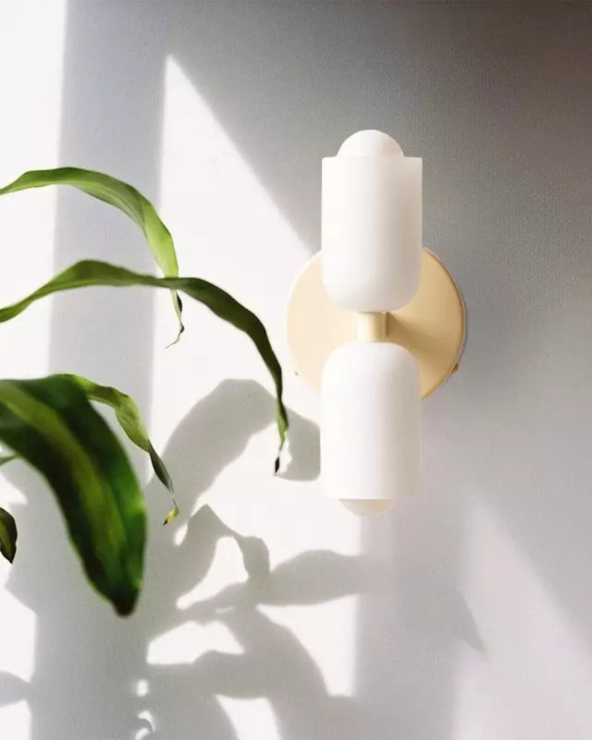 Wandlamp met Dubbele Glazen Kappen voor Slaapkamer en Woonkamer - E27 Wandverlichting