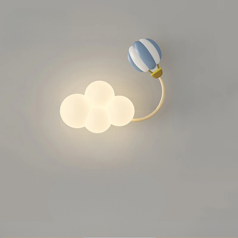 LED Wandlamp Kinderkamer met Vliegtuig Wolk Regenboog Ster Motief Drie Lichttemperaturen Dimbaar Sfeerlicht