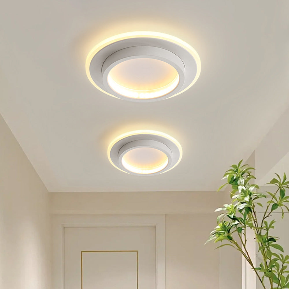 Plafondlamp Rond LED Modern Halo Design Metaal Acryl Flush Mount
