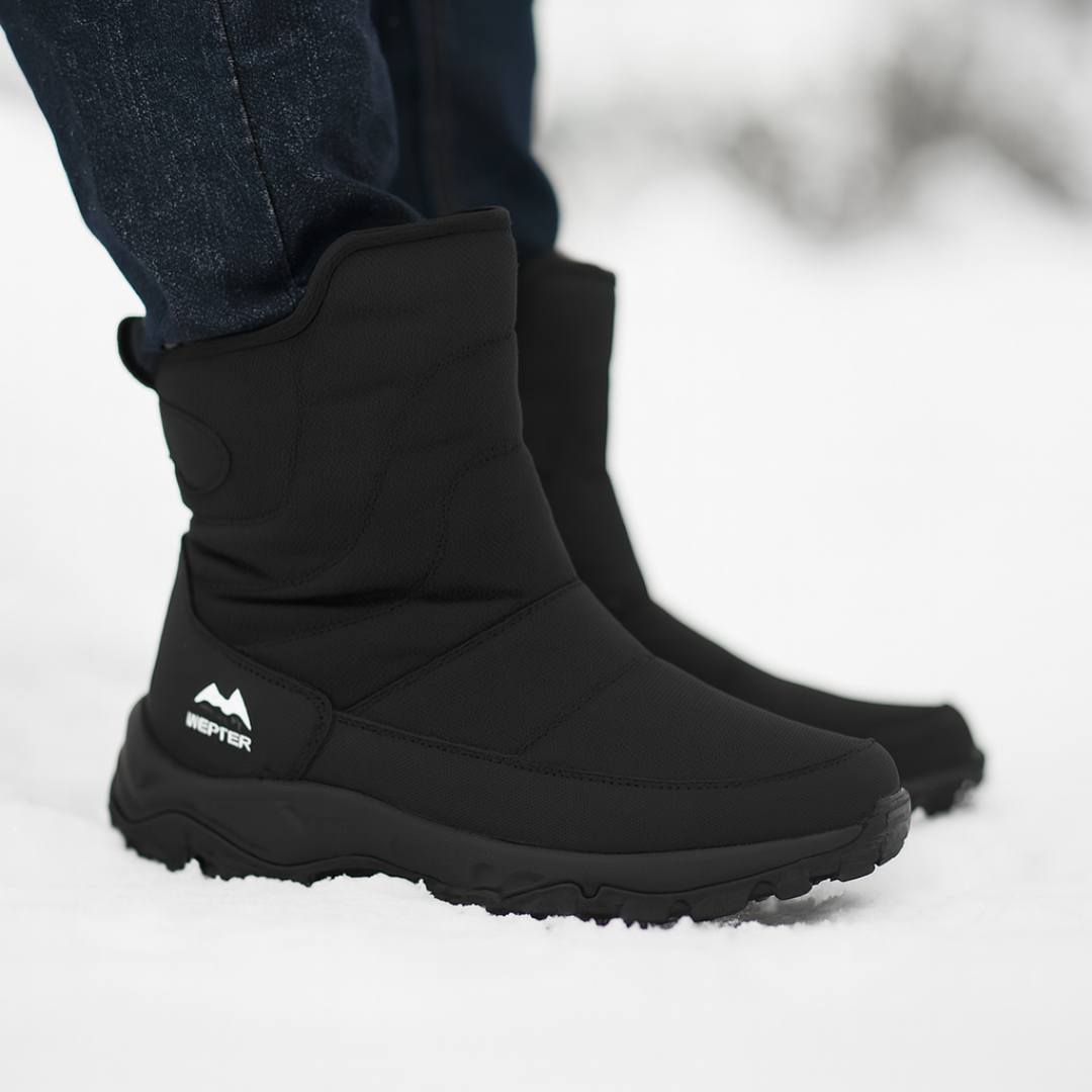 Waterdichte Herenwinterschoenen met Antislipzool en Warme Pluche Voering voor Optimaal Comfort op Koude Winterdagen