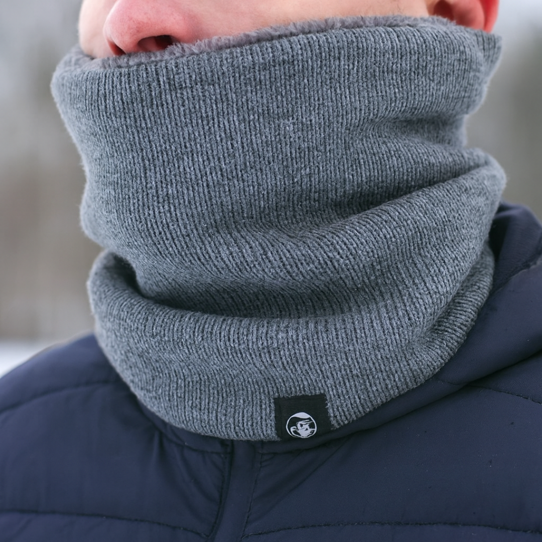 Gebreide Nekwarmer met Fleece Voering Unisex Winter Halsverwarmers 2-Pack voor Outdoor Sport en Wandelen