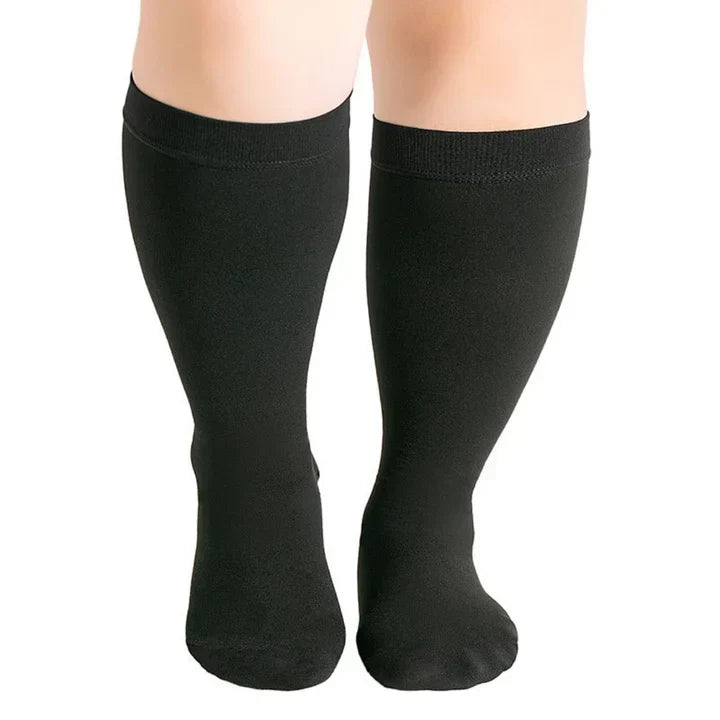 Compressiekousen met Geleidelijke Druk Naadloos Ademend Zwart Huidskleur S tot 7XL Comfort Sokken Dagelijks