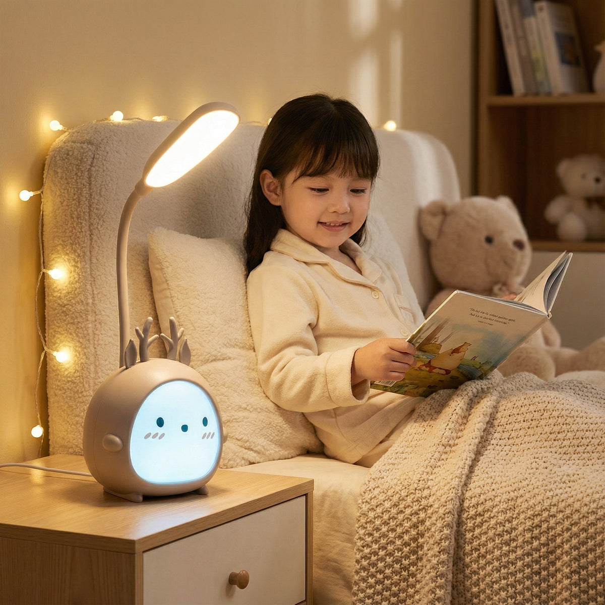 Oplaadbare Kinderlamp met Flexibele Arm en LED-Verlichting - Bureaulamp voor Kinderkamer