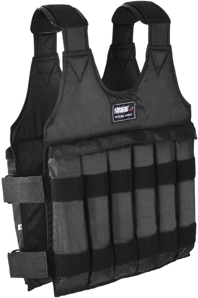 Verstelbaar Gewichtsvest voor Krachttraining tot 30kg Weerstand Bodyweight Cardio HIIT Fitness Workout
