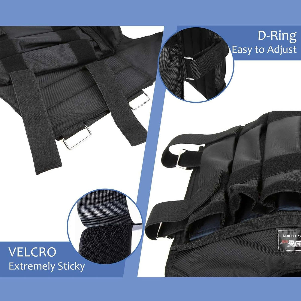 Verstelbaar Gewichtsvest voor Krachttraining tot 30kg Weerstand Bodyweight Cardio HIIT Fitness Workout