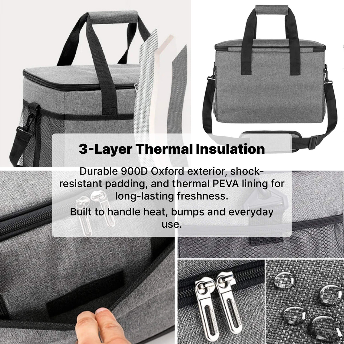 Geïsoleerde Koeltas 33L Waterdicht Oxford Picknick Strand Camping Wandelen Outdoor Duurzaam Draagbaar