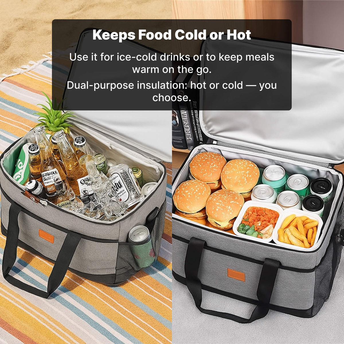 Geïsoleerde Koeltas 33L Waterdicht Oxford Picknick Strand Camping Wandelen Outdoor Duurzaam Draagbaar