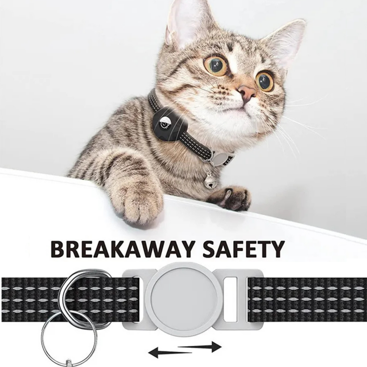 Slimme Locatietracker voor Honden en Katten met Reflecterend Halsband - Android - Compact & Waterdicht - 8-10 Maanden Batterijduur
