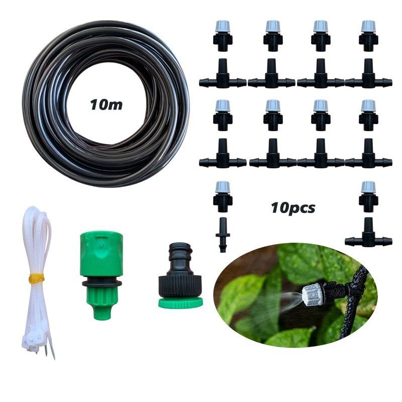 Verstelbaar Druppelirrigatiesysteem 10 Meter Automatisch Tuinbewatering Sproeiset Waterbesparend Planten
