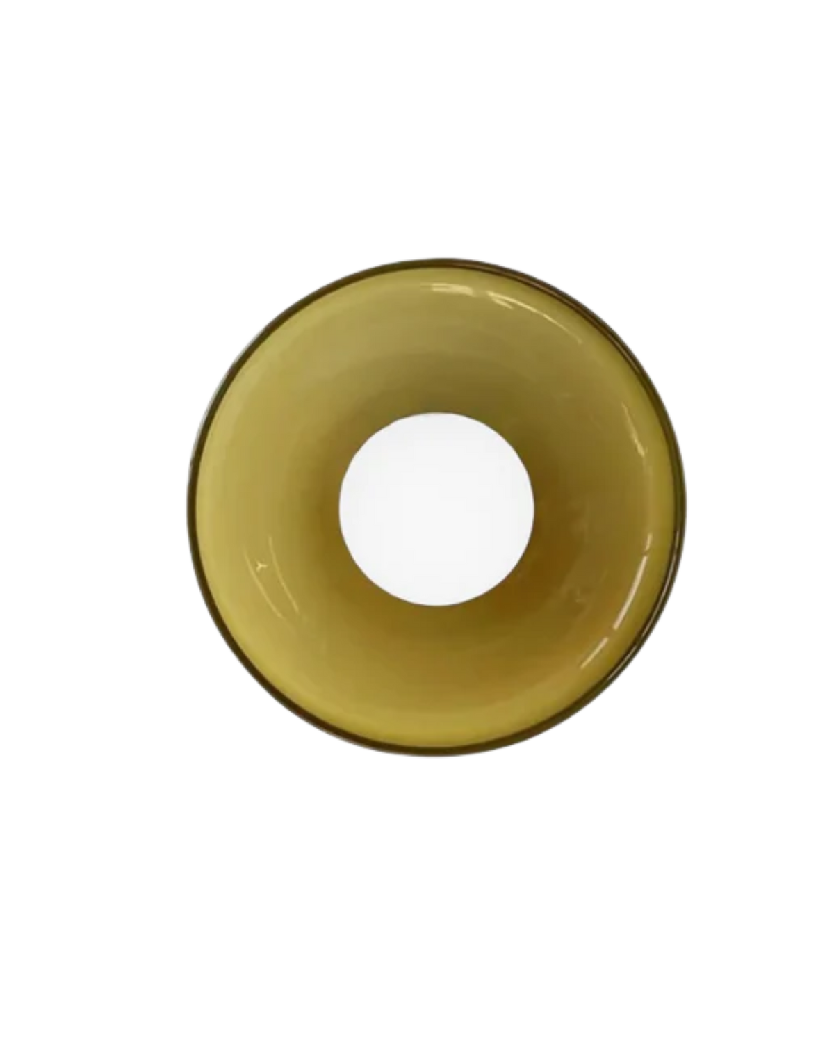 Moderne ronde plafondlamp van glas en ijzer - minimalistische designlamp voor woonkamer en slaapkamer met warme lichtkleur