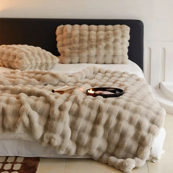 Zachte Imitatiebont Plaid - Pluizige Warme Deken voor Bank en Bed - 160x200 cm