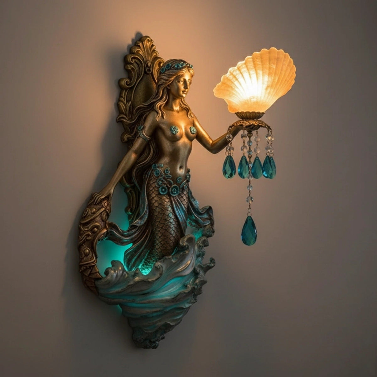 Handgemaakte Wandlamp met LED-verlichting Fantasiefiguren - Magische Sfeerverlichting voor Woonkamer Slaapkamer - Draadloze Wanddecoratie met Warmwit Licht