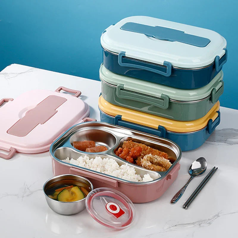 Thermo Lunchbox RVS - Houdt Eten Warm & Koud | Lekvrije Lunchbox met Vakken