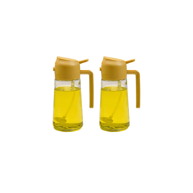 Glazen Olieverstuiver & Dispenser 2-in-1 Pomp Spray Fles voor Azijn Sojasaus Keuken Doseren 470ml Olie