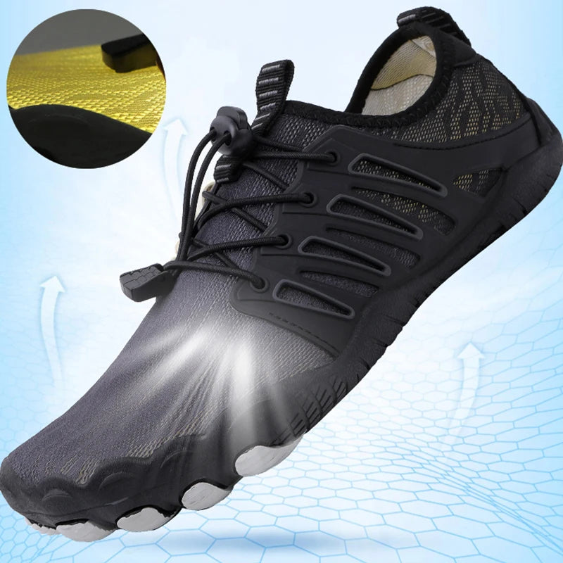 Orthopedische Barefoot Schoenen met Brede Teenruimte Flexibele Zool Lichtgewicht Wandelschoenen Dames Heren