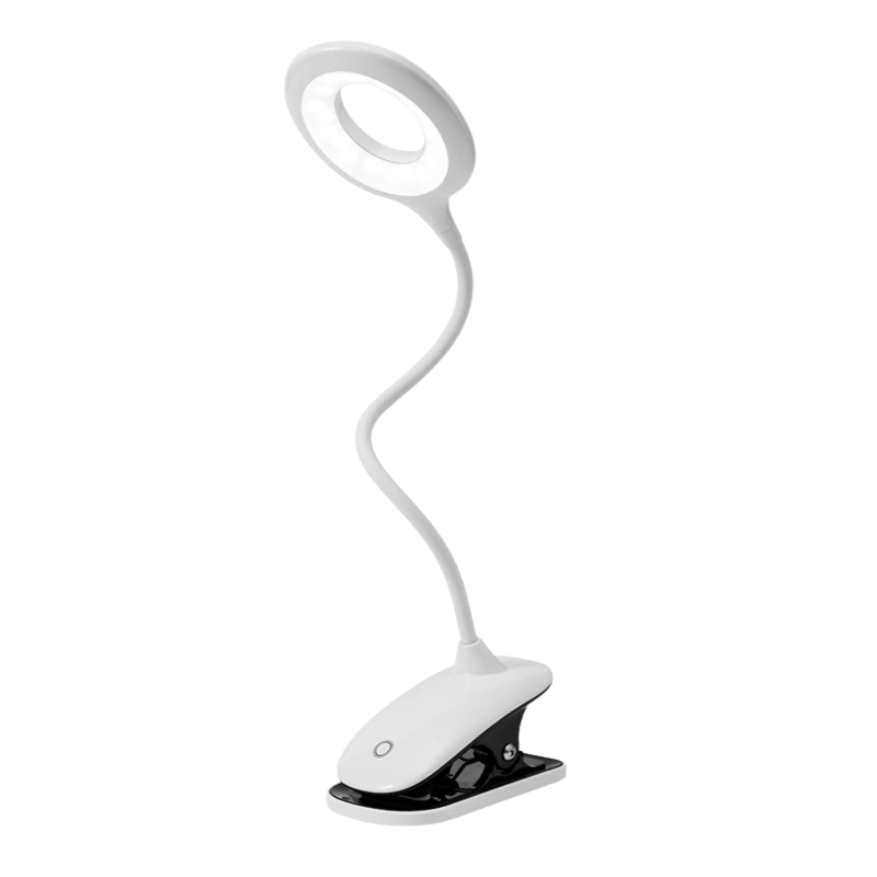 Oplaadbare Clip-on Leeslamp met Flexibele Hals en Dimbare LED Verlichting