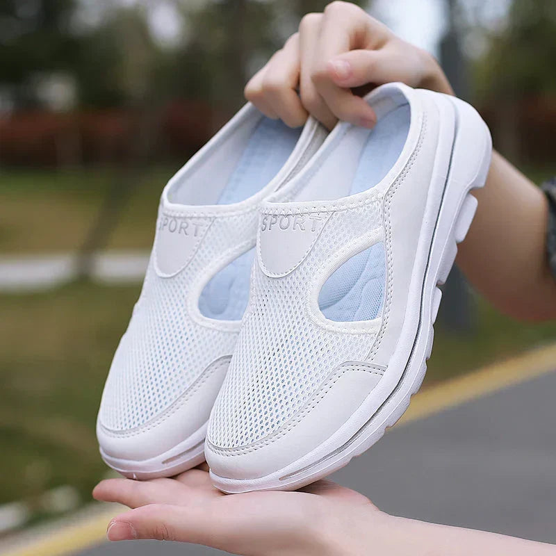 Orthopedische Instappers Mesh met Open Hiel Ademend Lichtgewicht Pantoffels Maat 39-46 Binnenbuitenzool