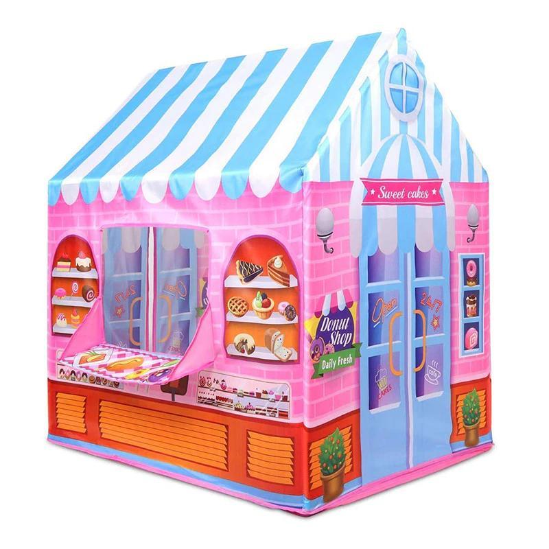 Speeltent Bakkerij Pop-Up Speelhuis 103x93cm Binnen Buiten Kinderen Creatief Rollenspel Opvouwbaar Speelgoed